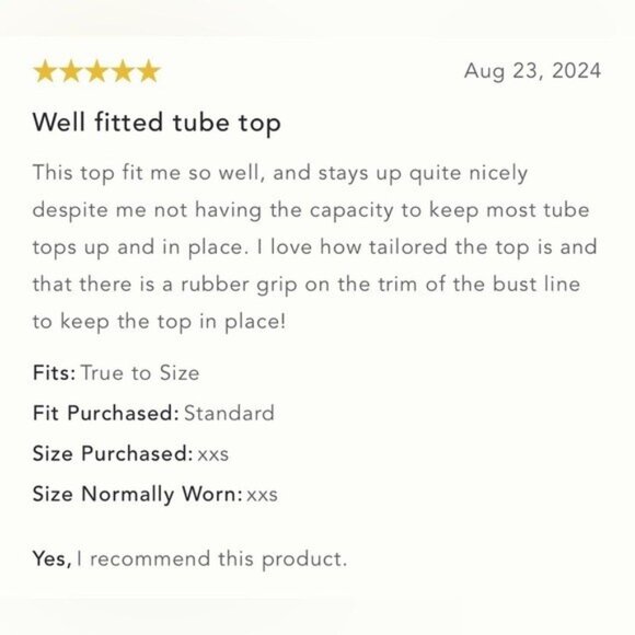 NWT Size M - By Anthropologie fitted Button-Front Tube Top (NWT US$78) - Picture 7 of 12